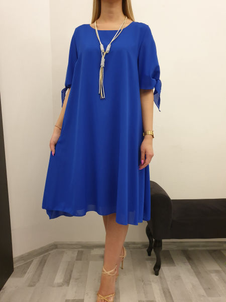 CHABROWA LEKKA SUKIENKA O LUŹNYM KROJU 1D3008