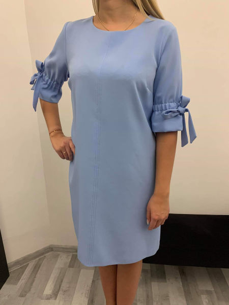 MALINKA PROSTA SUKIENKA  DO KOLAN NIEBIESKA 1D2917
